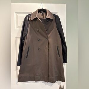 ELIZABETH & JAMES Lamb Leather Sleeve Trench Coat 2…gorgeous!